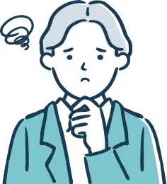悩む高齢男性のイラスト
