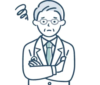 悩む男女のイラスト