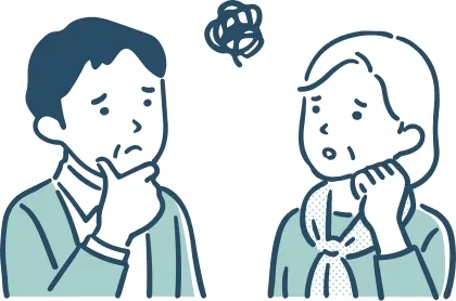 腕組みで悩む医師のイラスト